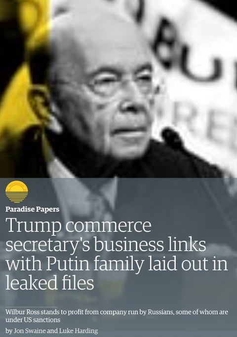 Wilbur Ross Linked to Putin family