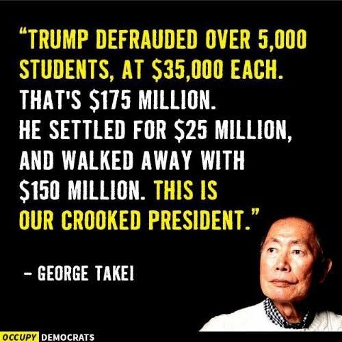 Trump settled fraud suit and walked away with $150,000,000.00